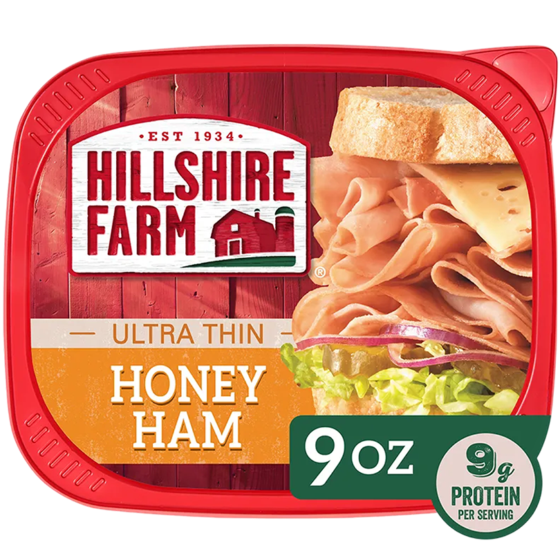 Honey ham in hillshire farm packaging