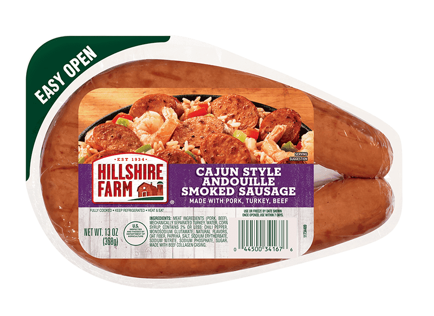 Cajun Style Andouille Smoked Sausage in Hillshire Farm packaging