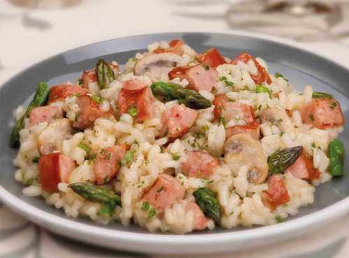 Asparagus And Sausage Risotto