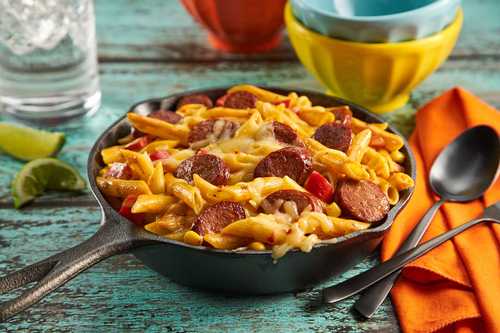 Chipotle Smoked Sausage Pasta Bake