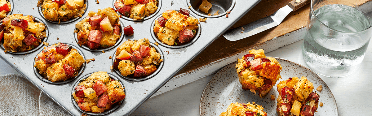 Apple and Sausage Stuffing Bites