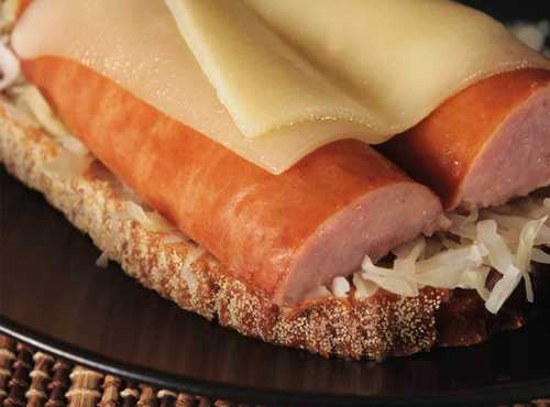 Split Sausage Reubens Recipe