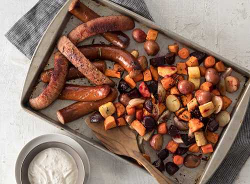 Root Veggies & Sausage Sheet Pan Dinner