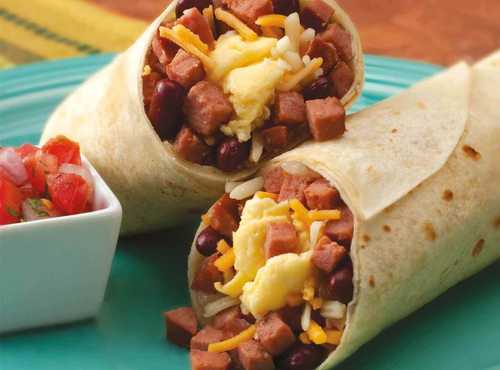 Spicy Sausage And Egg Breakfast Wrap