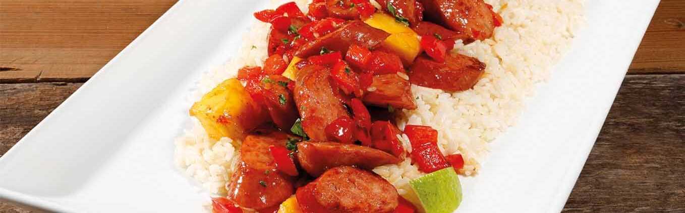 Hawaiian Pineapple Sweet & Sour Sausage