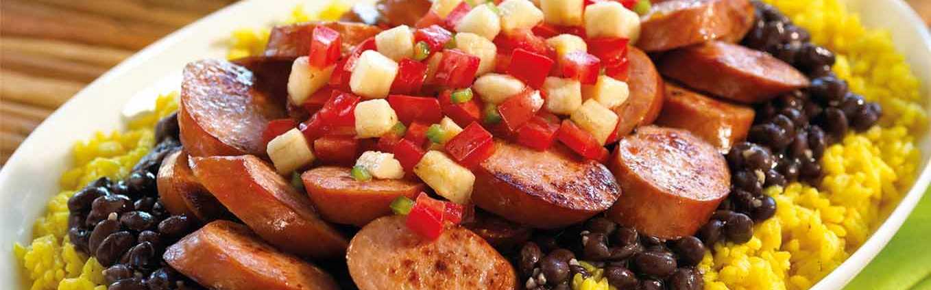 Caribbean Sausage Platter Recipe