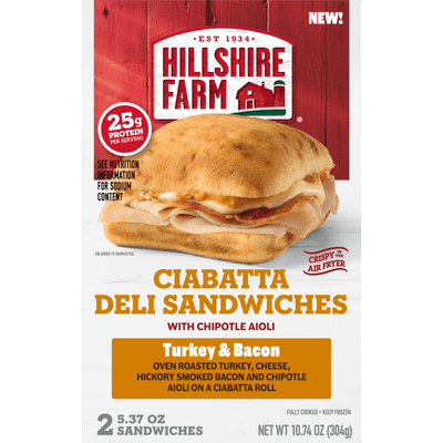 Hillshire Farm Turkey & Bacon Ciabatta Sandwich