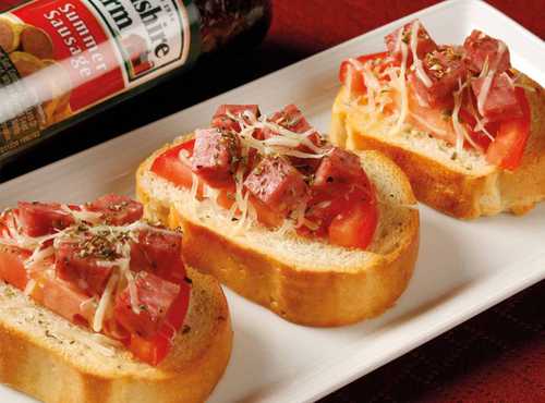 Summer Sausage Bruschetta Recipe