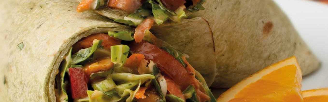 Asian Sausage Salad Wrap Recipe