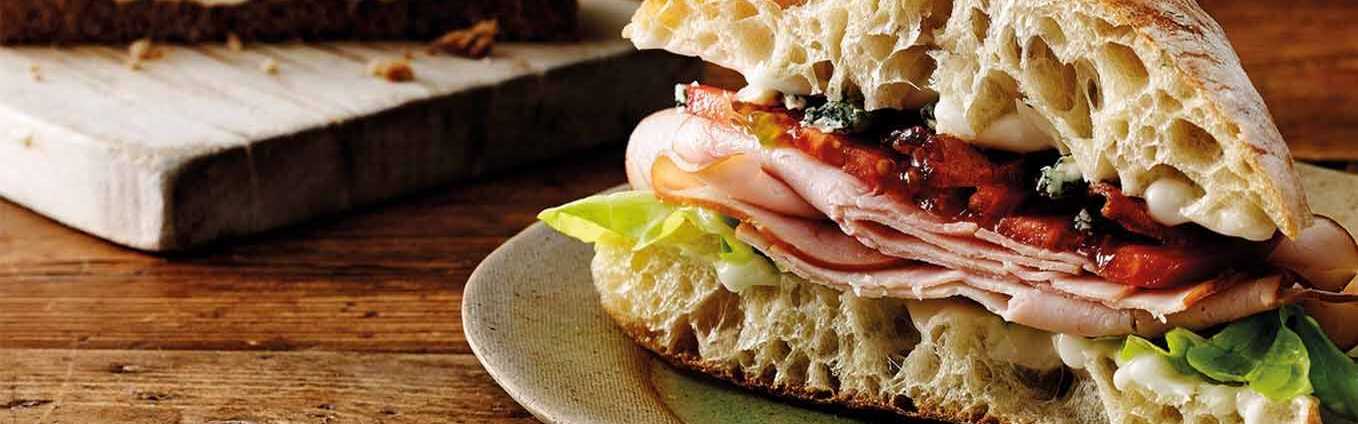 Blue Cheese & Turkey Ciabatta Sandwich