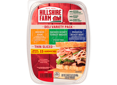 Thin Sliced Smoked Ham, Smoked Honey Turkey & Premium Roast Beef Variety Pack