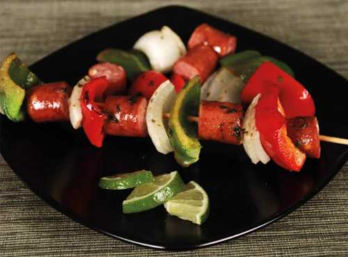 Sausage Fajita Kabobs Recipe