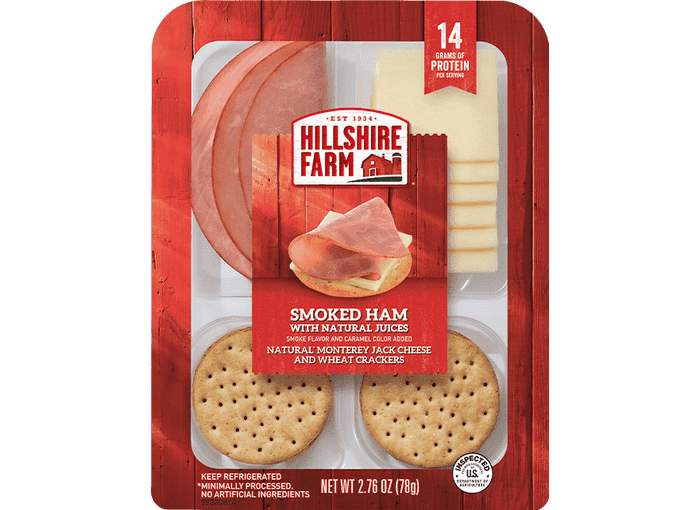 Smoked Ham, Monterey Jack Cheese and Wheat Crackers Snack Kit