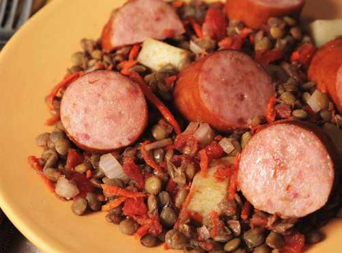 Sausage and Lentils Dinner Recipe