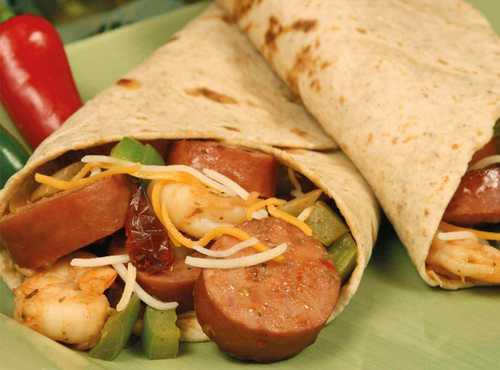 Sausage and Shrimp Fajitas Recipe