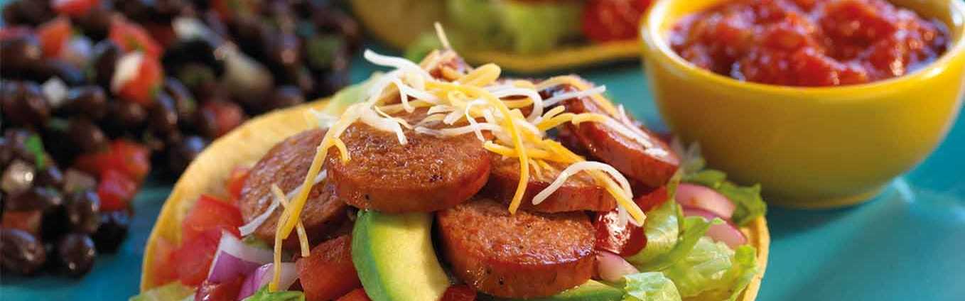 Smoked Sausage Tostadas Recipe