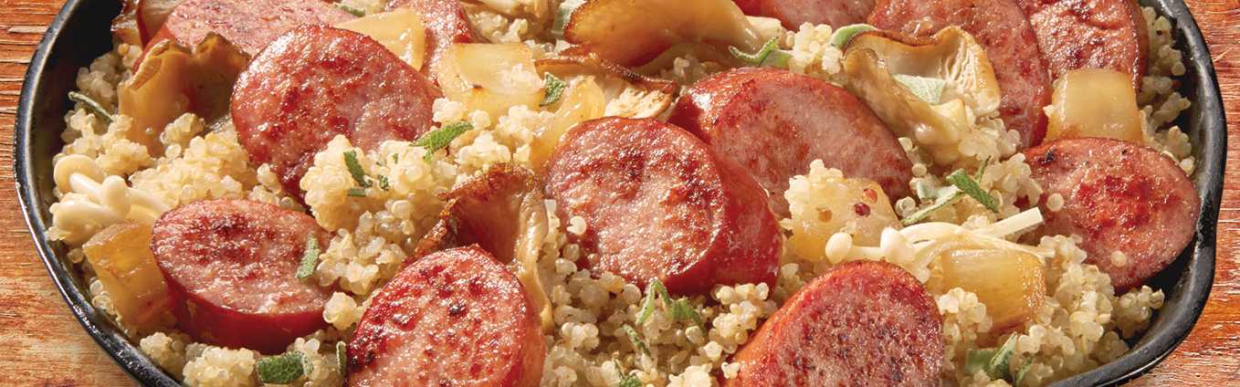 Mushroom Quinoa with Sausage