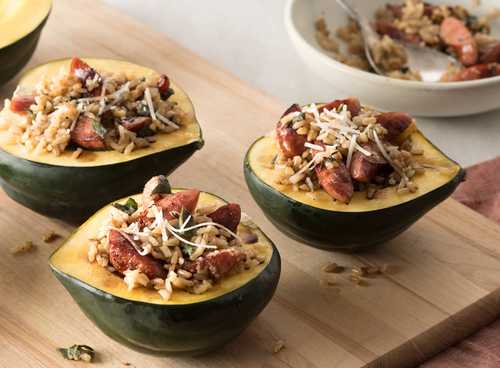 Sausage Stuffed Acorn Squash Recipe