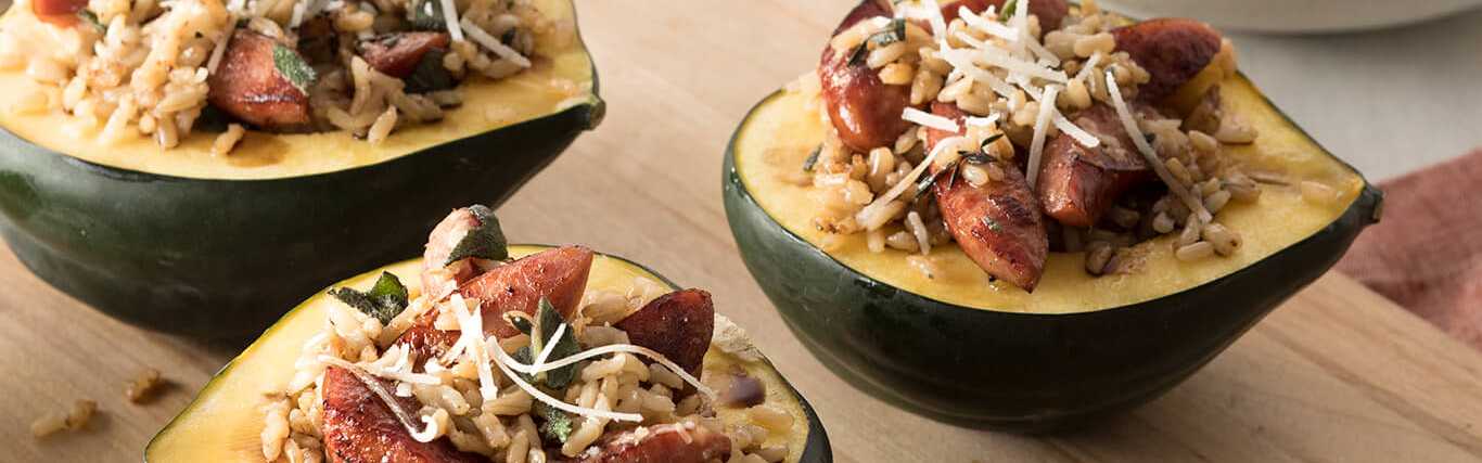 Sausage Stuffed Acorn Squash Recipe