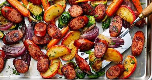 Apple Sausage Sheet Pan Dinner