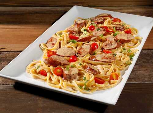 Sausage Cajun Alfredo Pasta Recipe