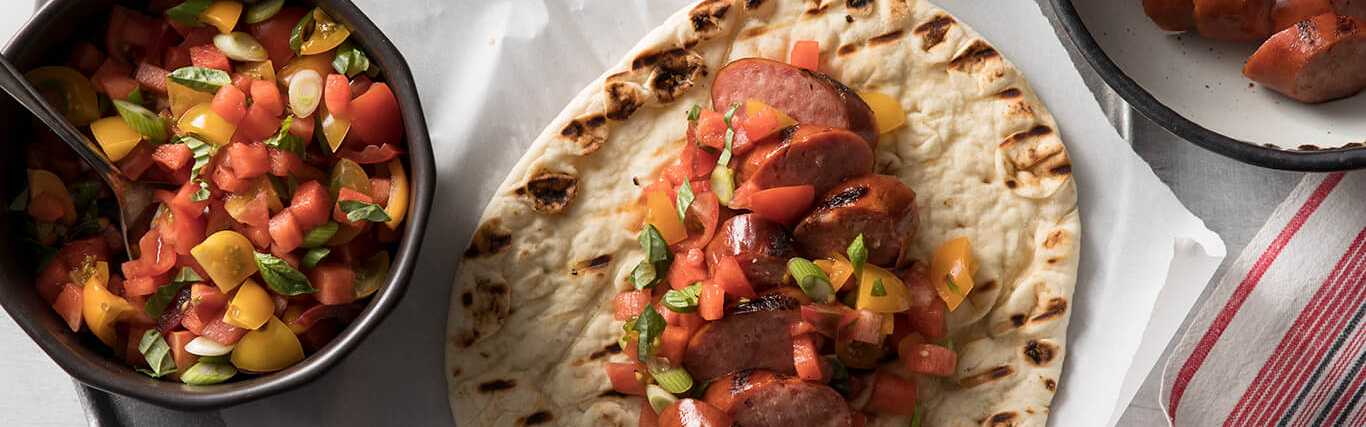 Sausage Flatbread Sandwich Recipe